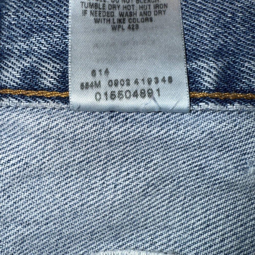 Vtg Levis 550 Jeans Relaxed Fit USA Made 44x34 Blue Denim Jeans StoneWash *READ - Picture 7 of 14